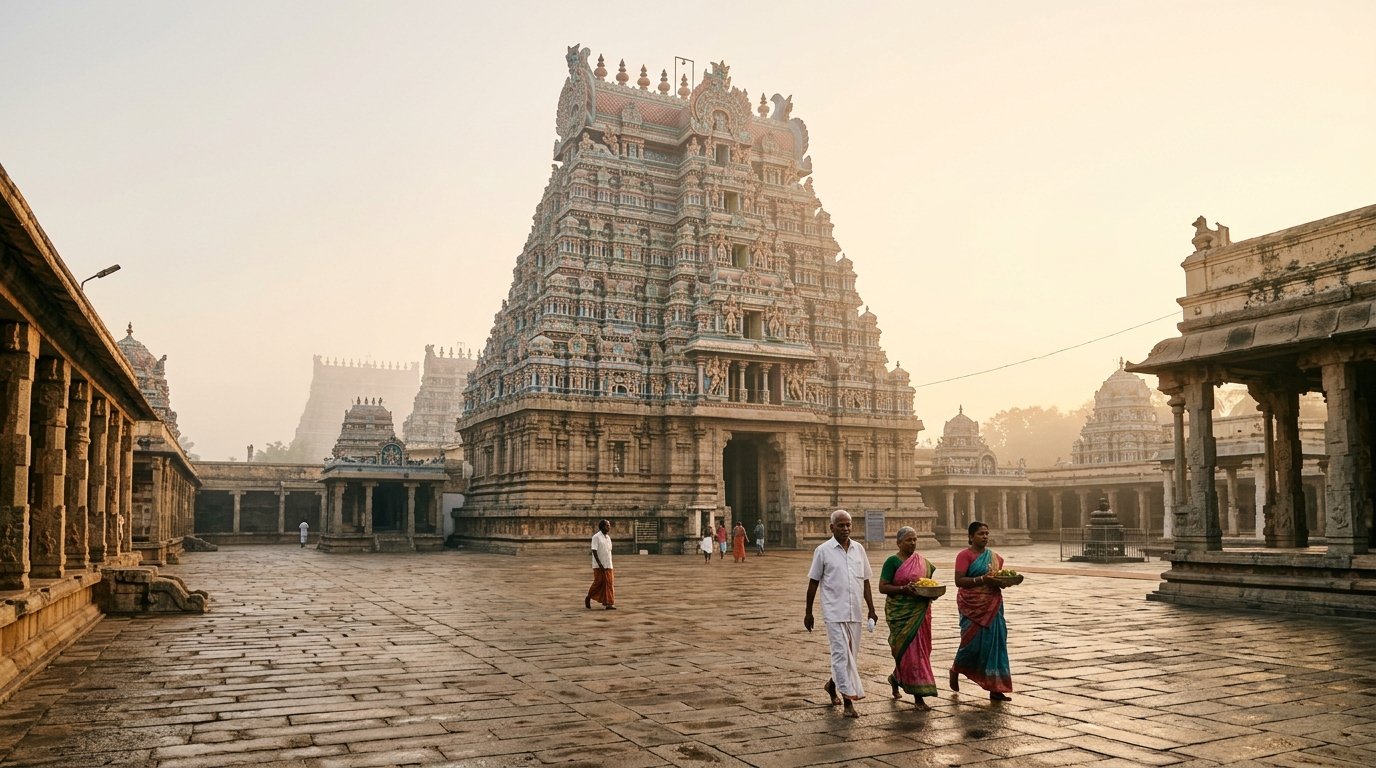 Ancient Rajagopuram Stone Restoration & Waterproofing